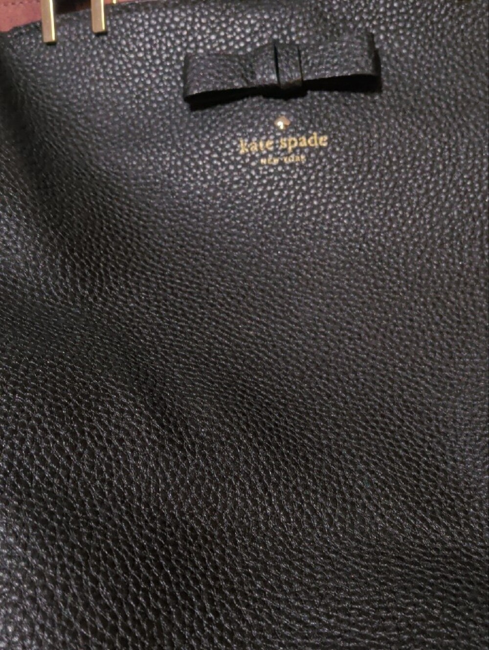 kate spade Black Pebbled Leather Satchel with Gold Hardware - Picture 2 of 14